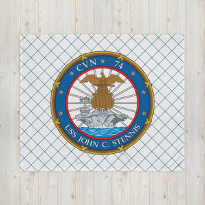 USS John C. Stennis (CVN-74) Ship's Crest Throw Blanket