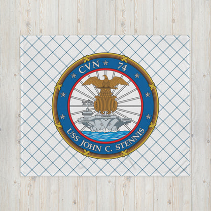 USS John C. Stennis (CVN-74) Ship's Crest Throw Blanket