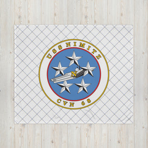 USS Nimitz (CVN-68) Ship's Crest Throw Blanket
