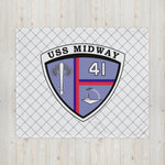 USS Midway (CVA/CV-41) Ship's Crest Throw Blanket – 50x60