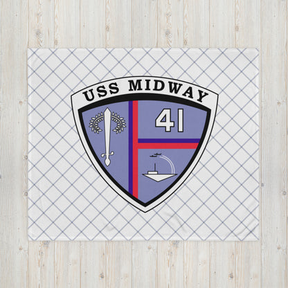 USS Midway (CVA/CV-41) Ship's Crest Throw Blanket – 50x60