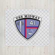 Load image into Gallery viewer, USS Midway (CVA/CV-41) Ship&#39;s Crest Throw Blanket