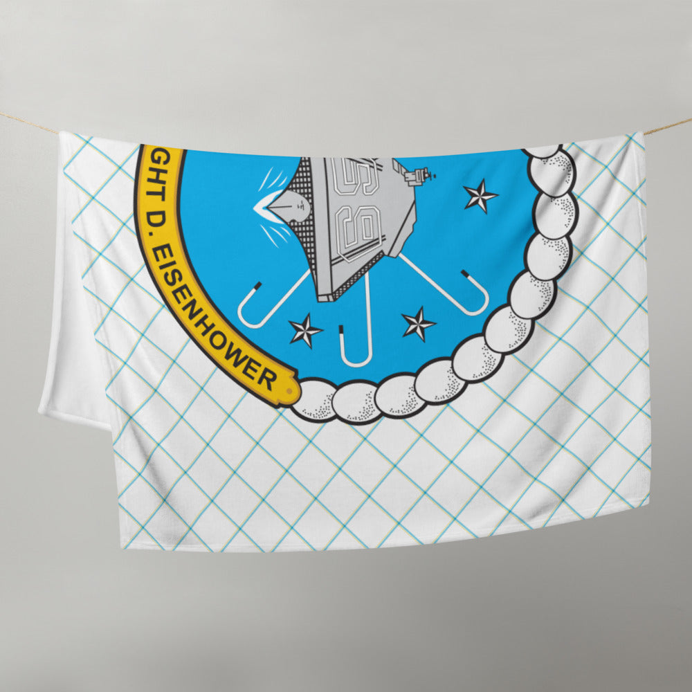 USS Dwight D. Eisenhower (CVN-69) Ship's Crest Throw Blanket – 50x60
