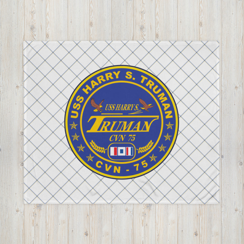 USS Harry S. Truman (CVN-75) Ship's Crest Throw Blanket – 50x60
