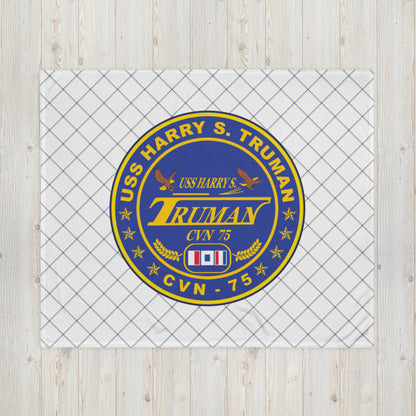 USS Harry S. Truman (CVN-75) Ship's Crest Throw Blanket – 50x60