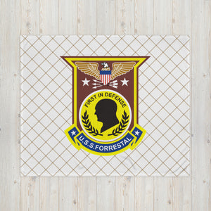 USS Forrestal (CVA/CV-59) Ship's Crest Throw Blanket