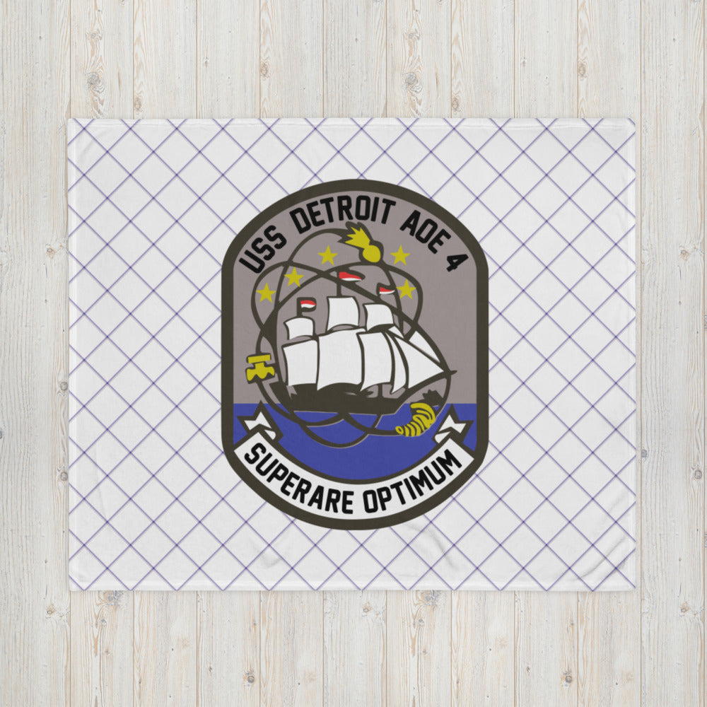 USS Detroit (AOE-4) Ship's Crest Throw Blanket – 50x60