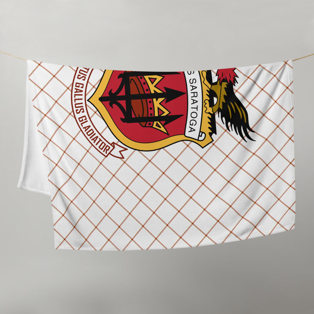 USS Saratoga (CVA/CV-60) Ship's Crest Throw Blanket – 50x60