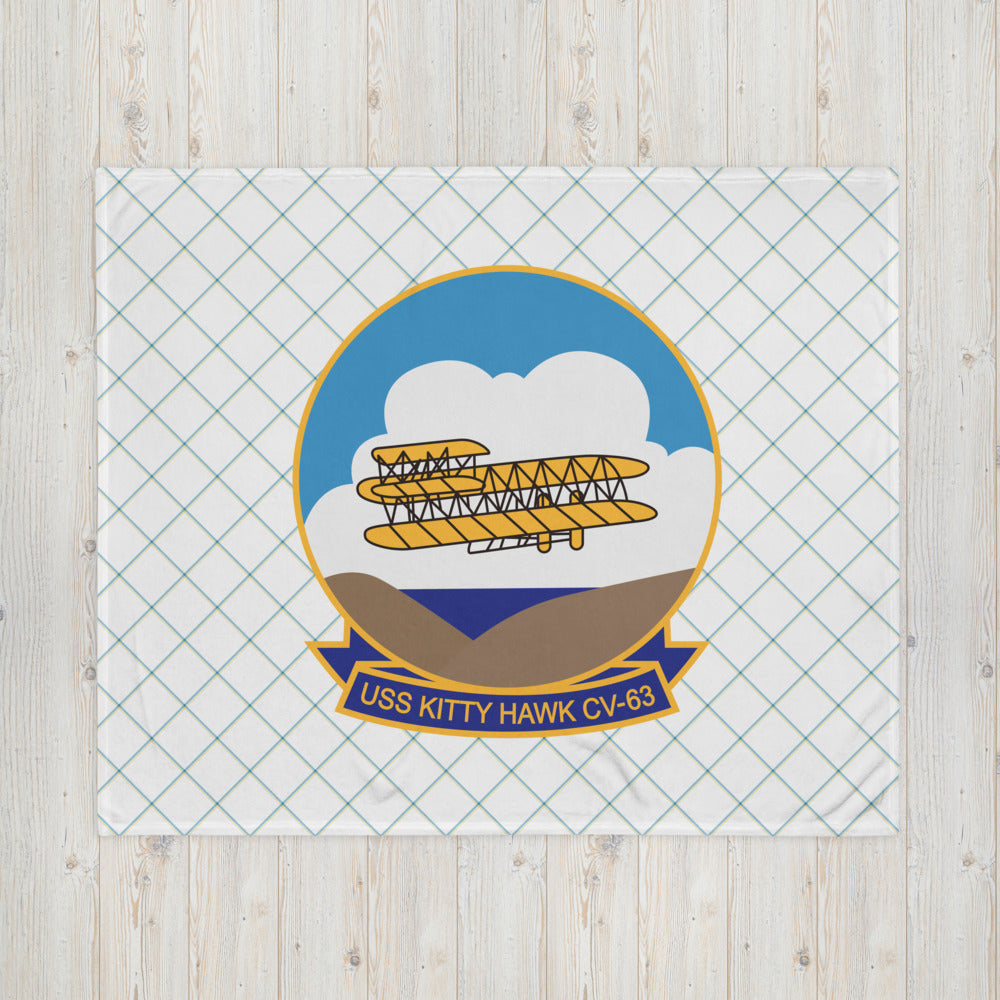 USS Kitty Hawk (CV-63) Ship's Crest Throw Blanket – 50x60