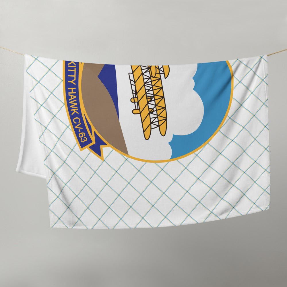 USS Kitty Hawk (CV-63) Ship's Crest Throw Blanket – 50x60