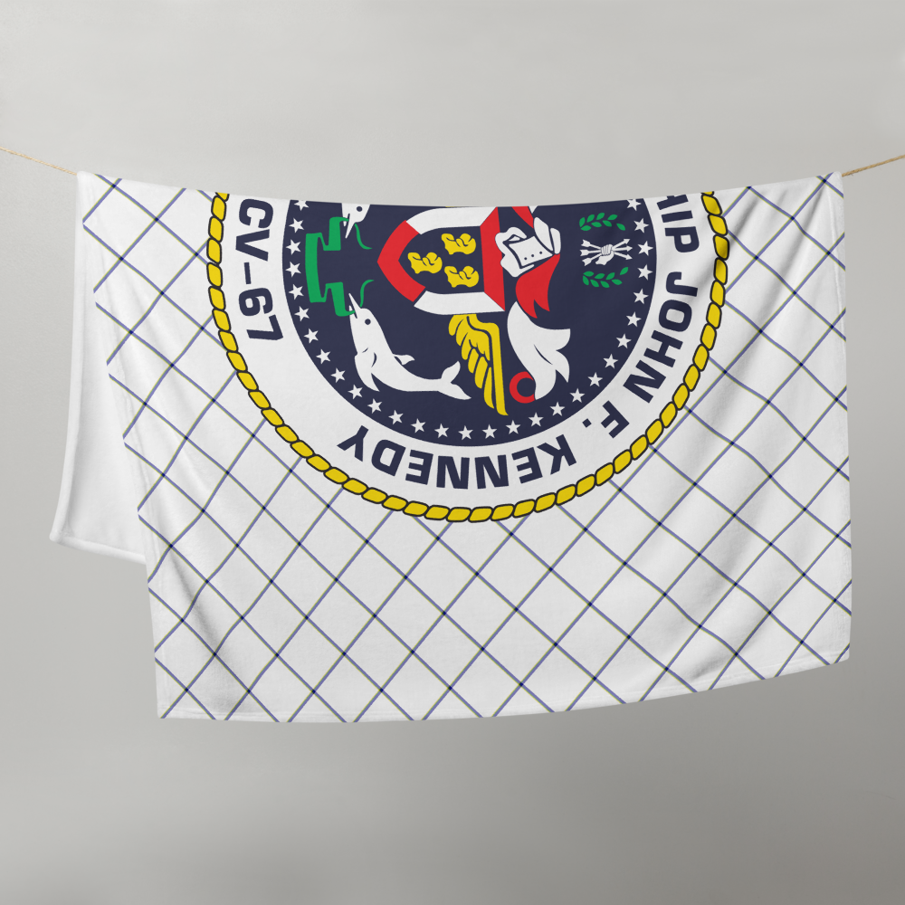 USS John F. Kennedy (CV-67) Ship's Crest Throw Blanket – 50x60