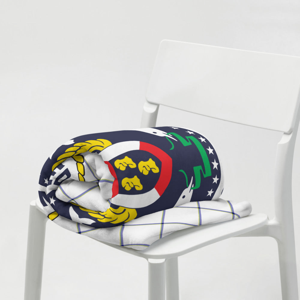 USS John F. Kennedy (CVA-67) Ship's Crest Throw Blanket