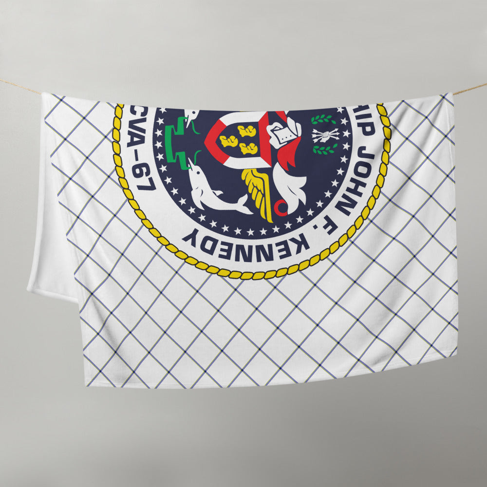 USS John F. Kennedy (CVA-67) Ship's Crest Throw Blanket