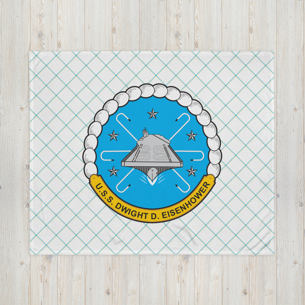USS Dwight D. Eisenhower (CVN-69) Ship's Crest Throw Blanket – 50x60
