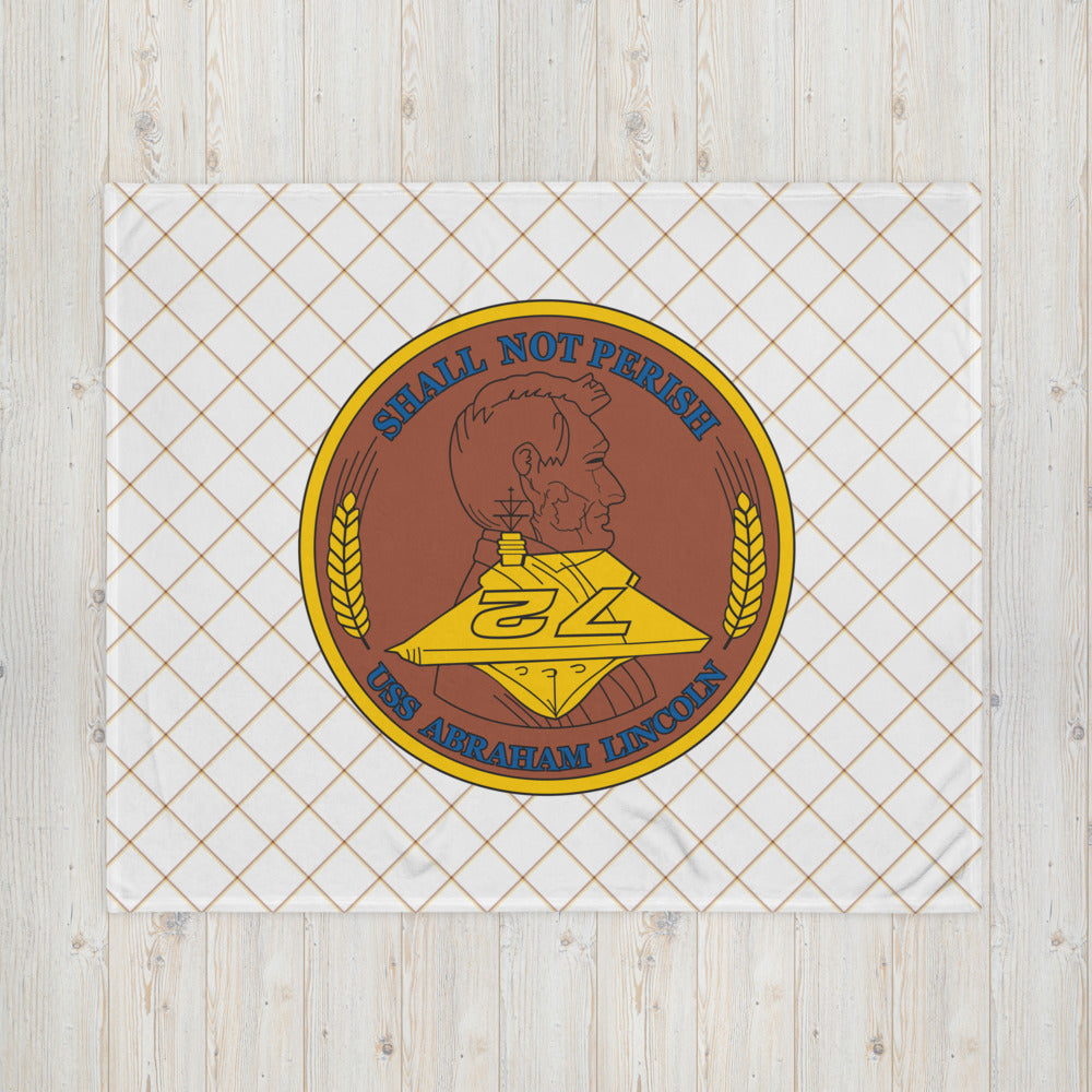 USS Abraham Lincoln (CVN-72) Ship's Crest Throw Blanket – 50x60