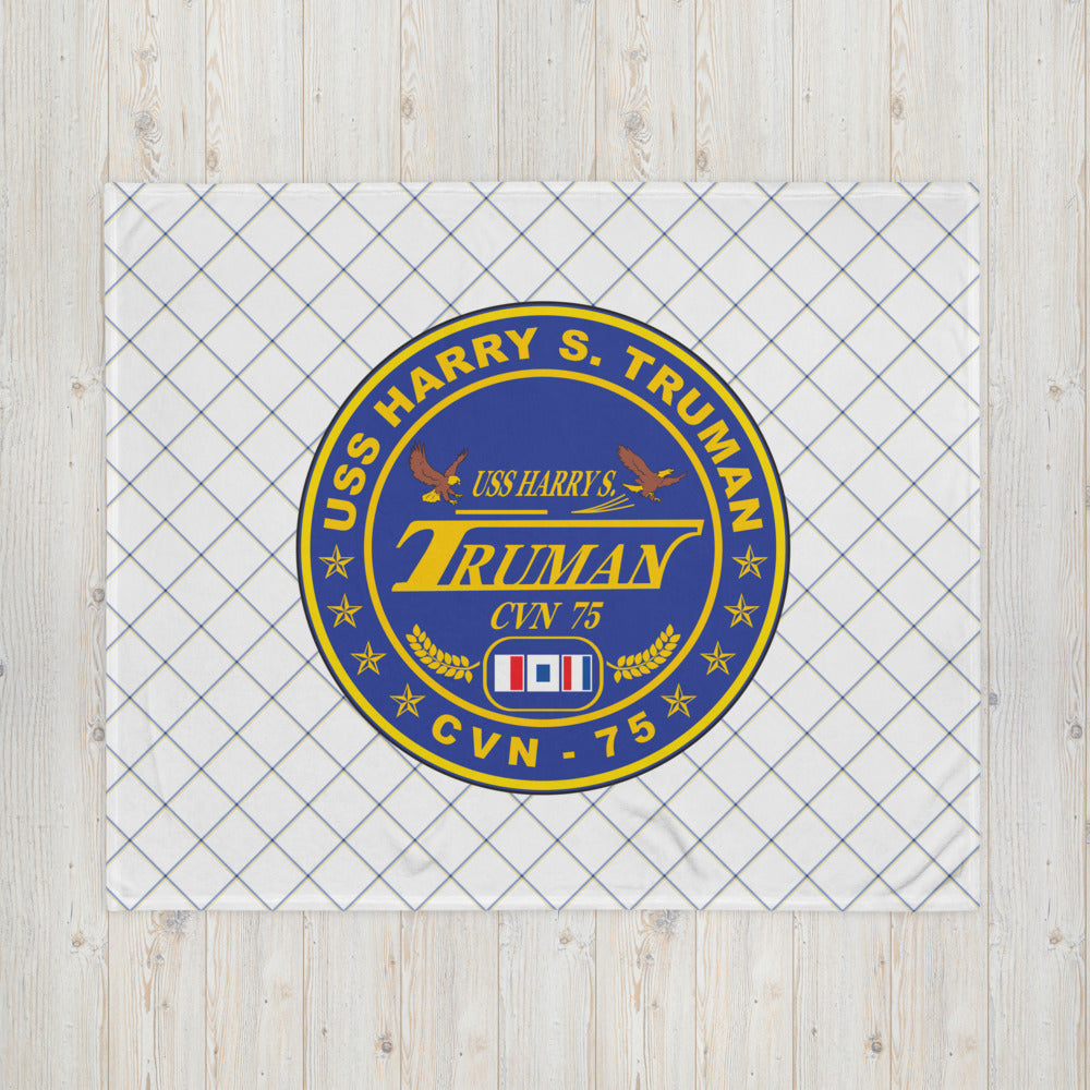 USS Harry S. Truman (CVN-75) Ship's Crest Throw Blanket – 50x60