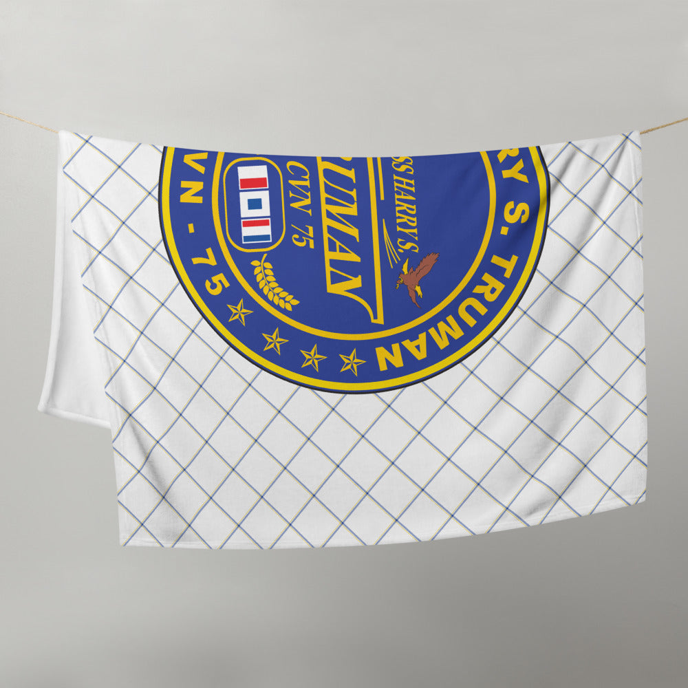 USS Harry S. Truman (CVN-75) Ship's Crest Throw Blanket – 50x60