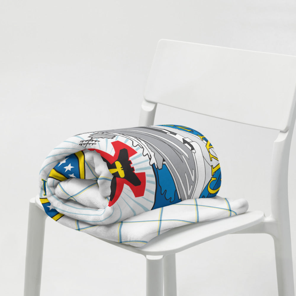 USS George H.W. Bush (CVN-77) Ship's Crest Throw Blanket