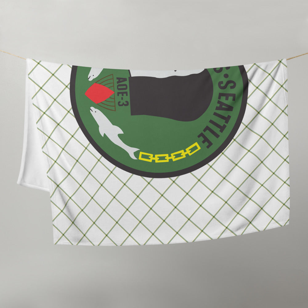 USS Seattle (AOE-3) Ship's Crest Throw Blanket – 50x60