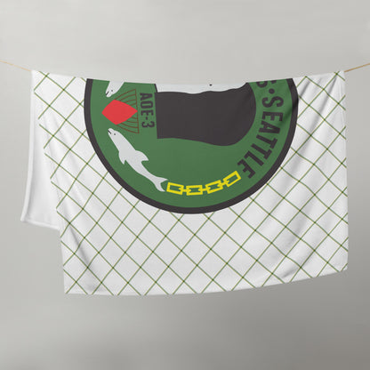 USS Seattle (AOE-3) Ship's Crest Throw Blanket – 50x60