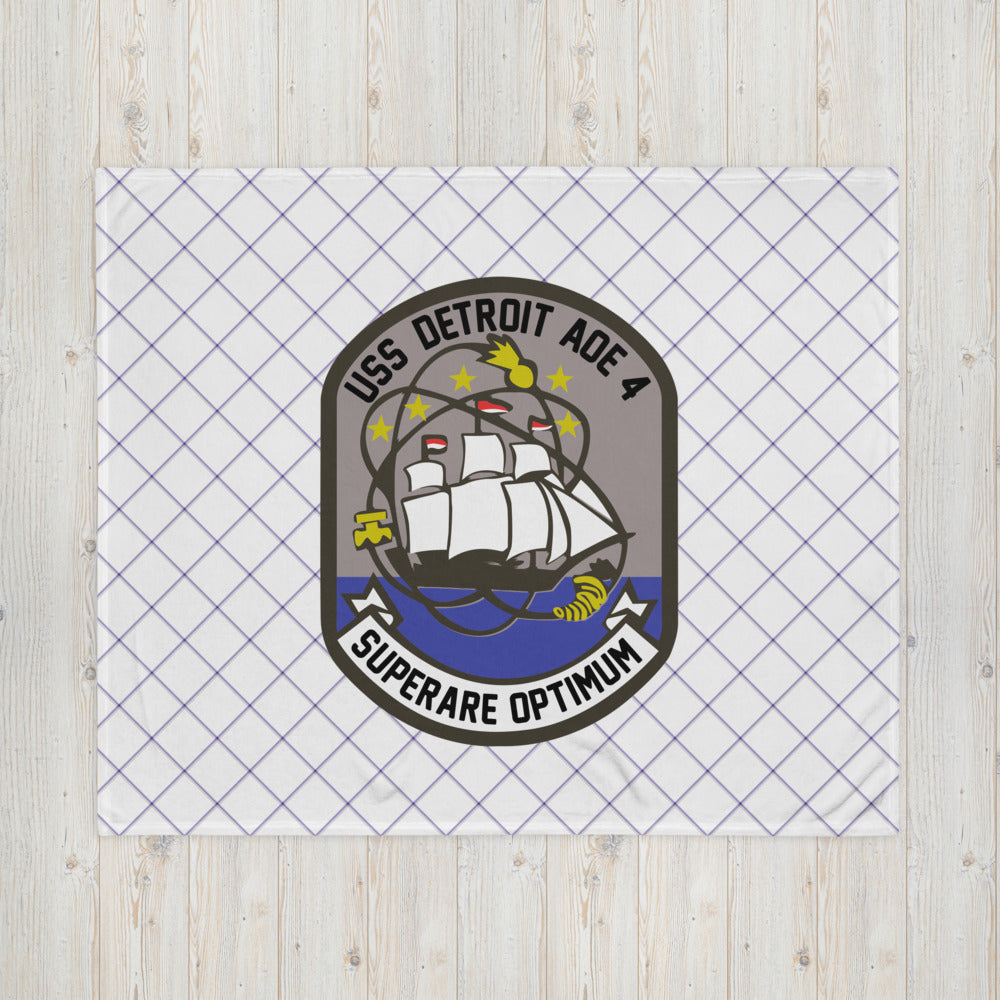 USS Detroit (AOE-4) Ship's Crest Throw Blanket