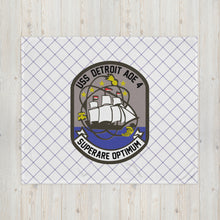 Load image into Gallery viewer, USS Detroit (AOE-4) Ship&#39;s Crest Throw Blanket