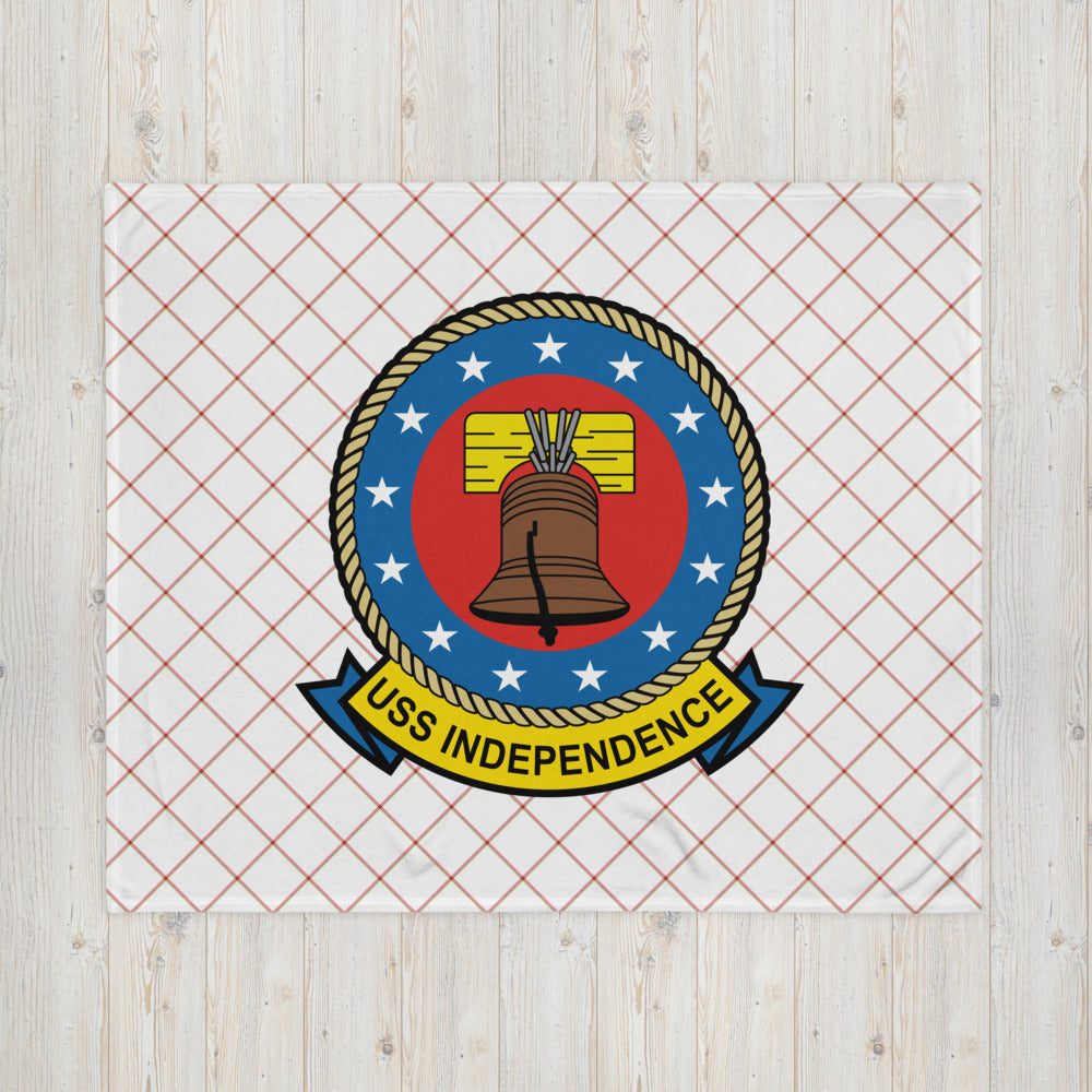 USS Independence (CVA/CV-62) Ship's Crest Throw Blanket