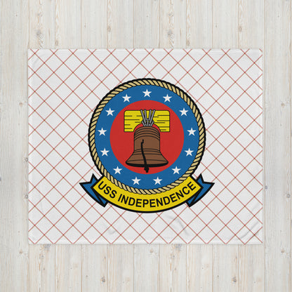 USS Independence (CVA/CV-62) Ship's Crest Throw Blanket – 50x60