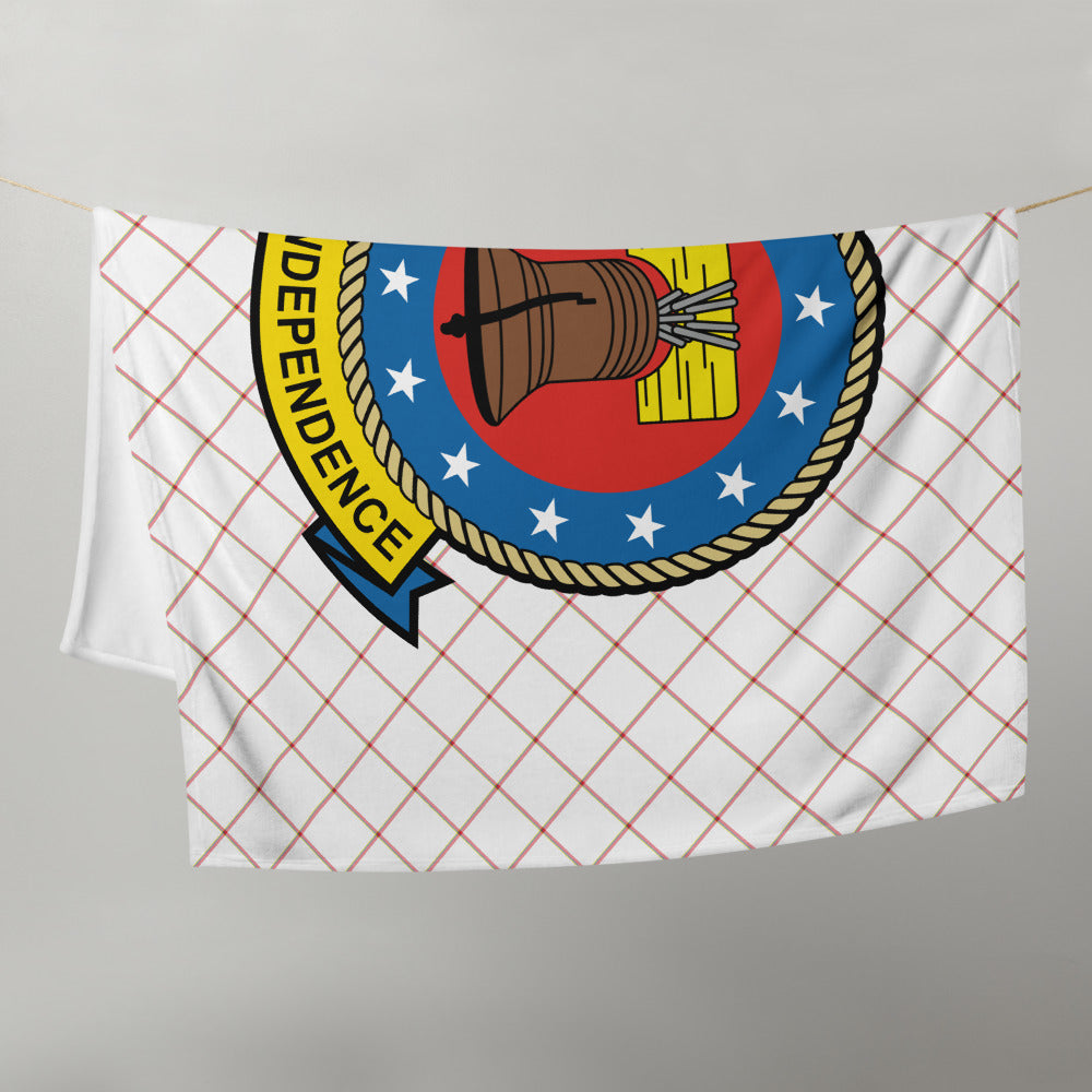 USS Independence (CVA/CV-62) Ship's Crest Throw Blanket – 50x60