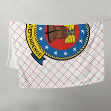 Load image into Gallery viewer, USS Independence (CVA/CV-62) Ship&#39;s Crest Throw Blanket