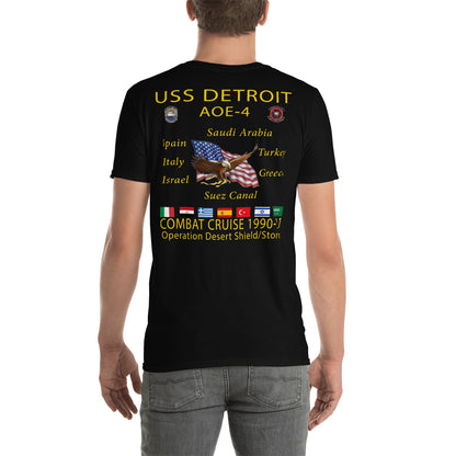 USS Detroit (AOE-4) 1990-91 Operation Desert Shield/Storm Cruise Shirt – black