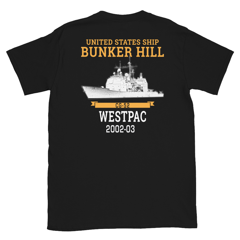 USS Bunker Hill (CG-52) 2002-03 WESTPAC Short-Sleeve Unisex T-Shirt