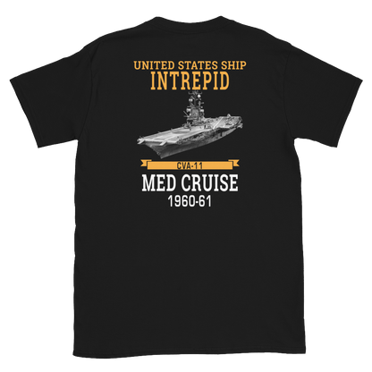 USS Intrepid (CVA-11) 1960-61 WESTPAC Short-Sleeve T-Shirt – back view, black