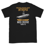 USS Intrepid (CVS-11) 1969-70 MED Short-Sleeve T-Shirt – back view, black