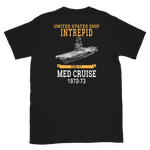 USS Intrepid (CVS-11) 1972-73 MED Short-Sleeve T-Shirt – back view, black