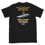 USS Intrepid (CVS-11) 1966 Vietnam Short-Sleeve T-Shirt – back view, black