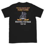 USS Yorktown (CVS-10) 1967-68 WESTPAC/VIETNAM Short-Sleeve Unisex T-Shirt – back view, black