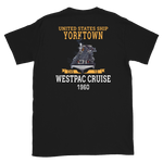 USS Yorktown (CVS-10) 1960 WESTPAC Short-Sleeve Unisex T-Shirt – back view, black
