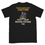 USS Yorktown (CVS-10) 1966 WESTPAC/VIETNAM Short-Sleeve Unisex T-Shirt – back view, black