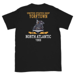 USS Yorktown (CVS-10) 1969 NORTH ATLANTIC Short-Sleeve Unisex T-Shirt – back view, black