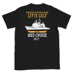 USS Leyte Gulf (CG-55) 2011 Deployment Short-Sleeve T-Shirt – back view, black