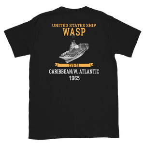 USS Wasp (CVS-18) 1965 CARIBBEAN/W. ATLANTIC Short-Sleeve Unisex T-Shirt