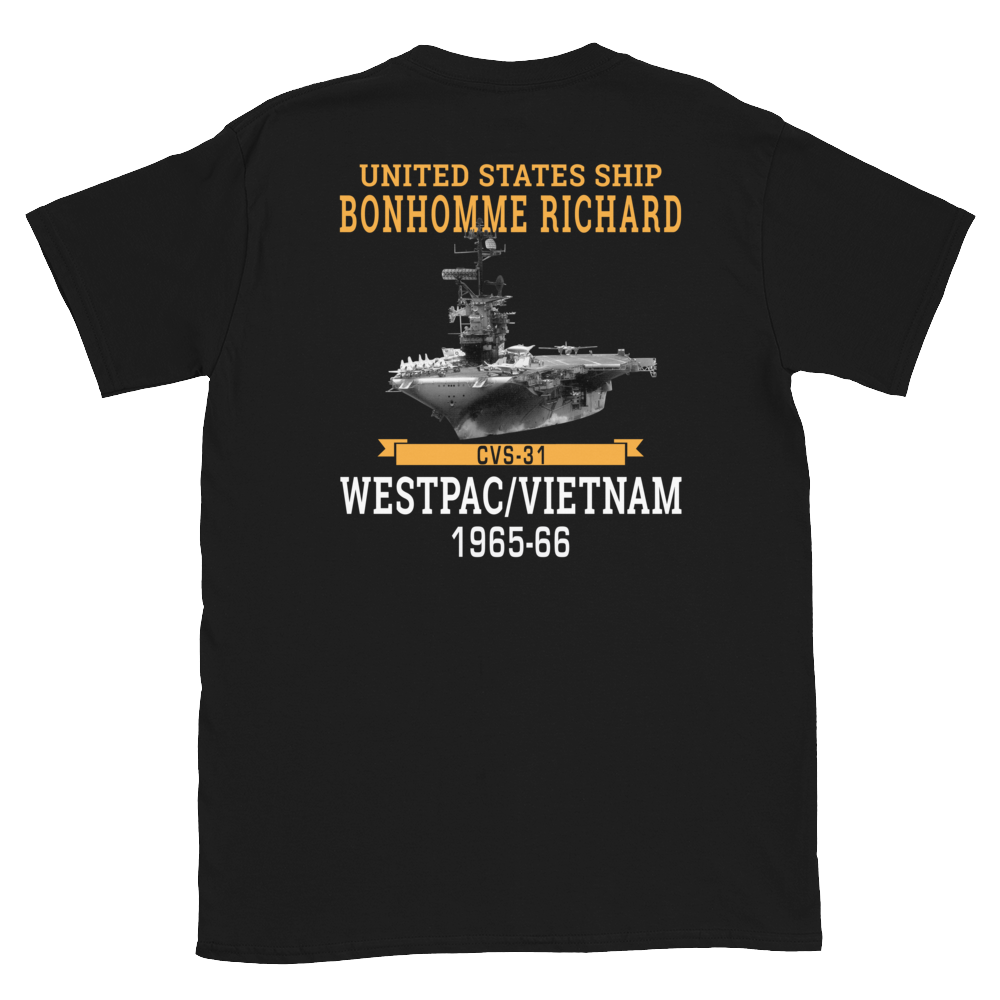 USS Bonhomme Richard (CVS-31) 1965-66 WESTPAC/VIETNAM Short-Sleeve Unisex T-Shirt