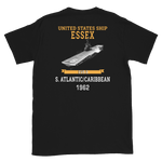 USS Essex (CVS-9) 1962 S. ATLANTIC/CARIBBEAN T-Shirt – back view, black