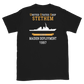 USS Stethem (DDG-63) 1997 MAIDEN DEPLOYMENT Short-Sleeve Unisex T-Shirt – back view, black