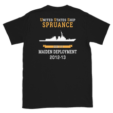 Load image into Gallery viewer, USS Spruance (DDG-111) 2012-13 MAIDEN DEPLOYMENT Short-Sleeve Unisex T-Shirt