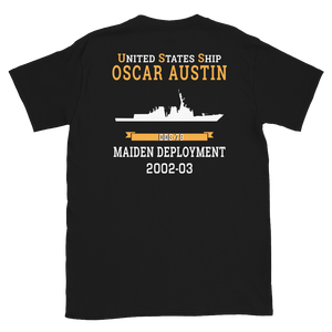 USS Oscar Austin (DDG-79) 2002-03 MAIDEN DEPLOYMENT Short-Sleeve Unisex T-Shirt