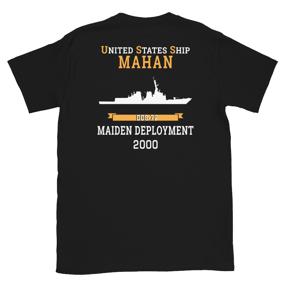 USS Mahan (DDG-72) 2000 MAIDEN DEPLOYMENT Short-Sleeve Unisex T-Shirt