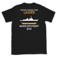 USS Lassen (DDG-82) 2003 MAIDEN DEPLOYMENT Short-Sleeve Unisex T-Shirt – back view, black
