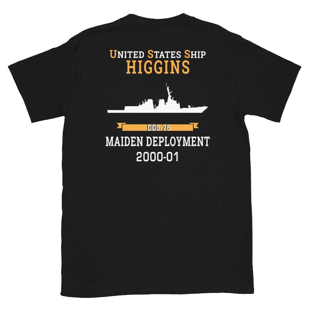 USS Higgins (DDG-76) 2000-01 MAIDEN DEPLOYMENT Short-Sleeve Unisex T-Shirt